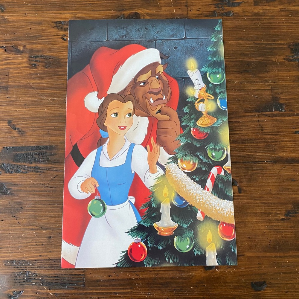 Vintage 1996 Walt Disney‎ World Eyes & Ears Newsletter Beauty and the Beast Xmas